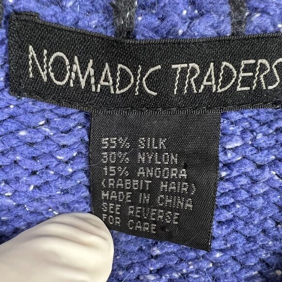Nomadic Traders Womens S Silk Angora Blend Sweater Embroidered Quiet Luxury - Picture 13 of 16